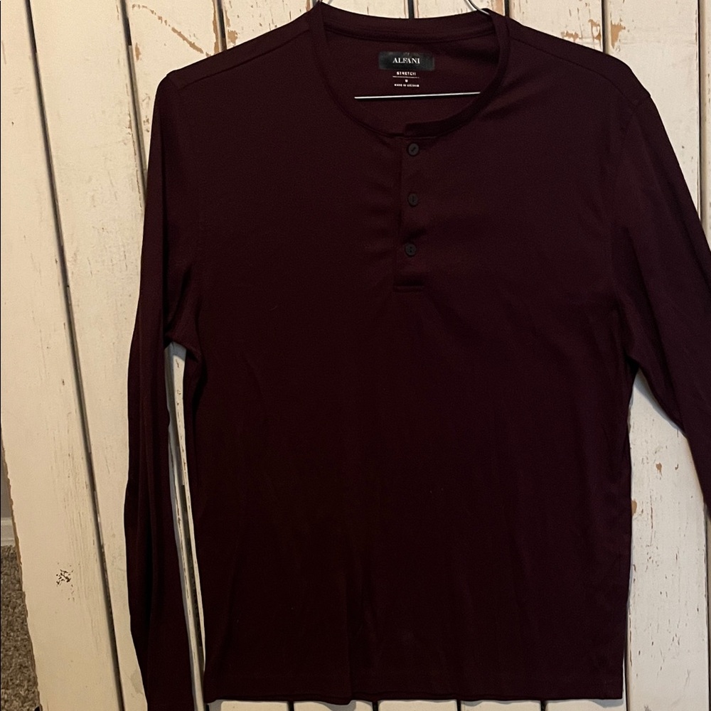Alfani Men's Rich Maroon Long Sleeve Shirt